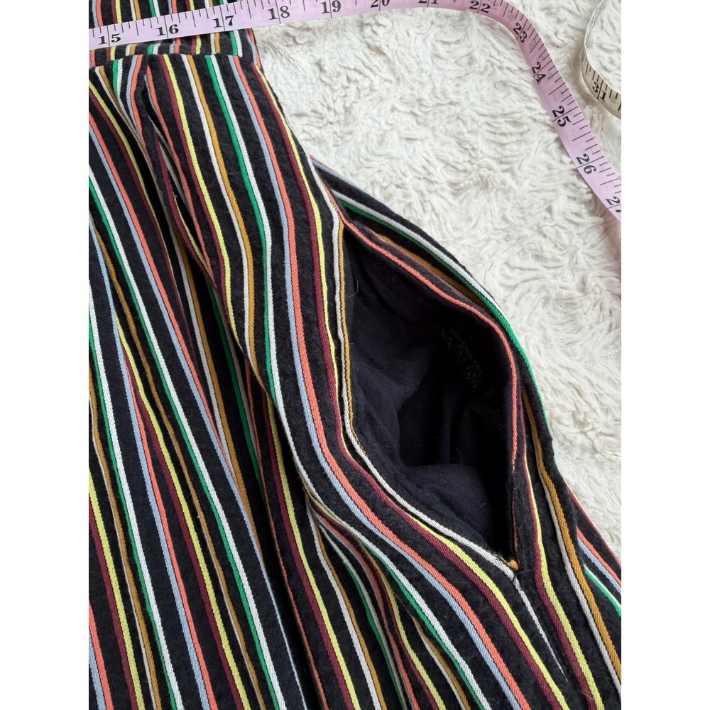 Ace & Jig Cliff Dress Fete Rainbow Stripe Cotton Midi Sleeveless Colorful M - Picture 8 of 14